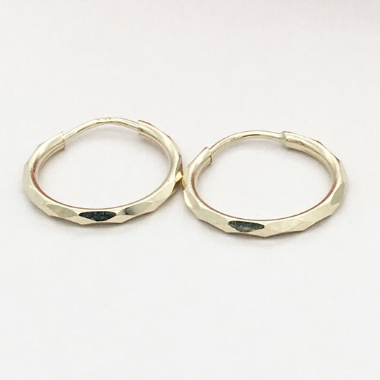 G16ER 14K Gold Hoop Earrings  1.5.x14mm.