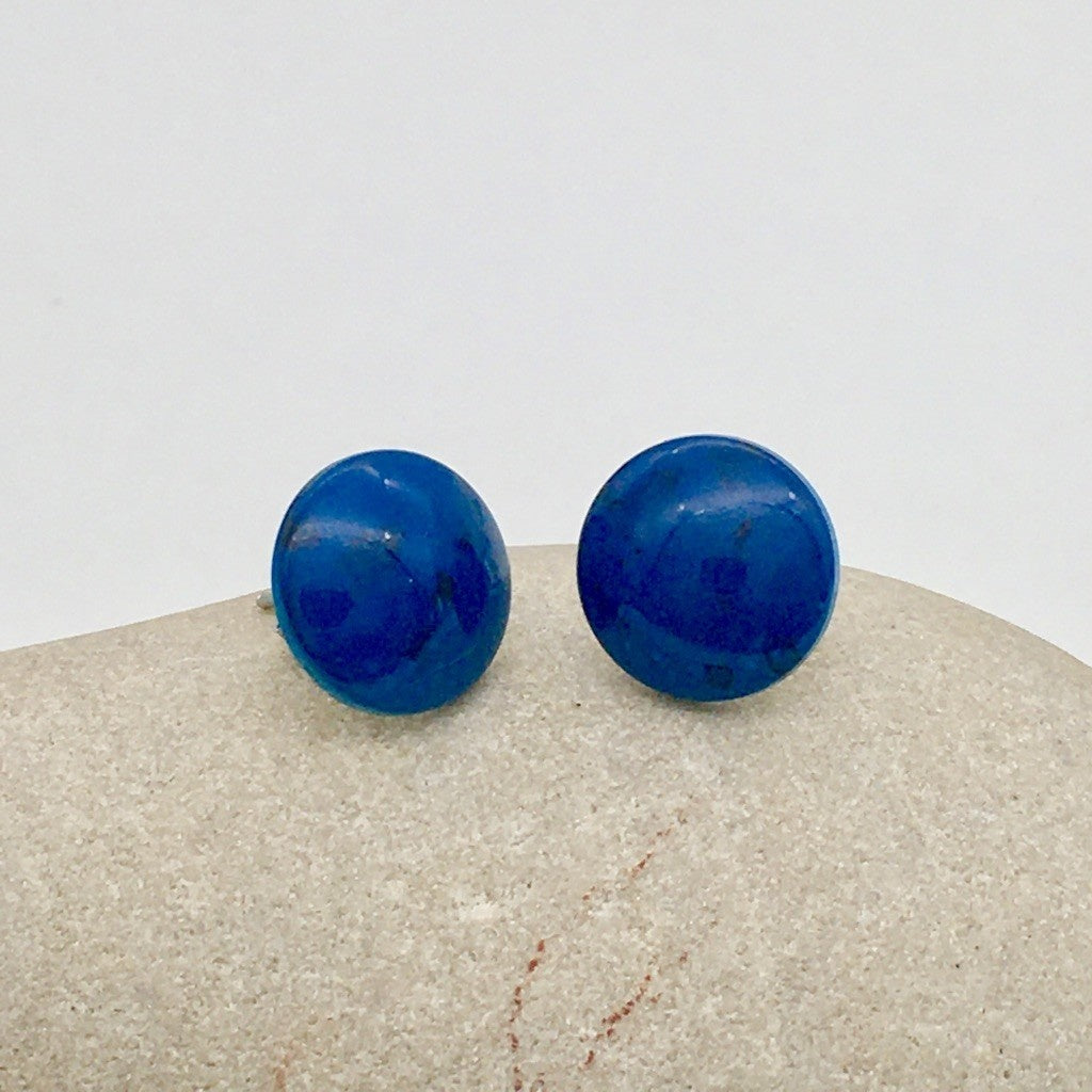 SS1380 14mm. Blue Earrings Final Sale