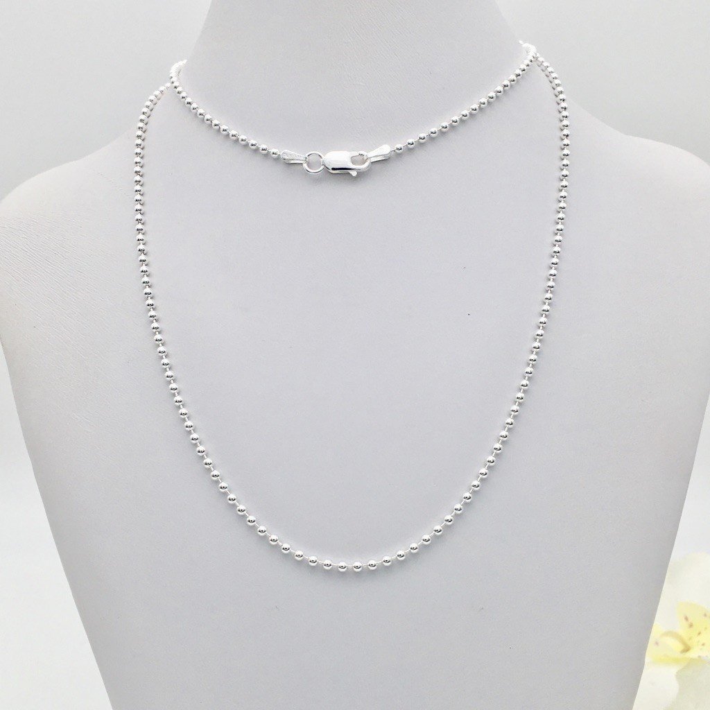 S1487CH Beaded Chain 2mm. x 24"