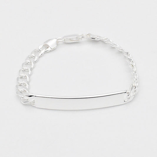 S1490BL Curb ID Bracelet  6.6mm. X 7"