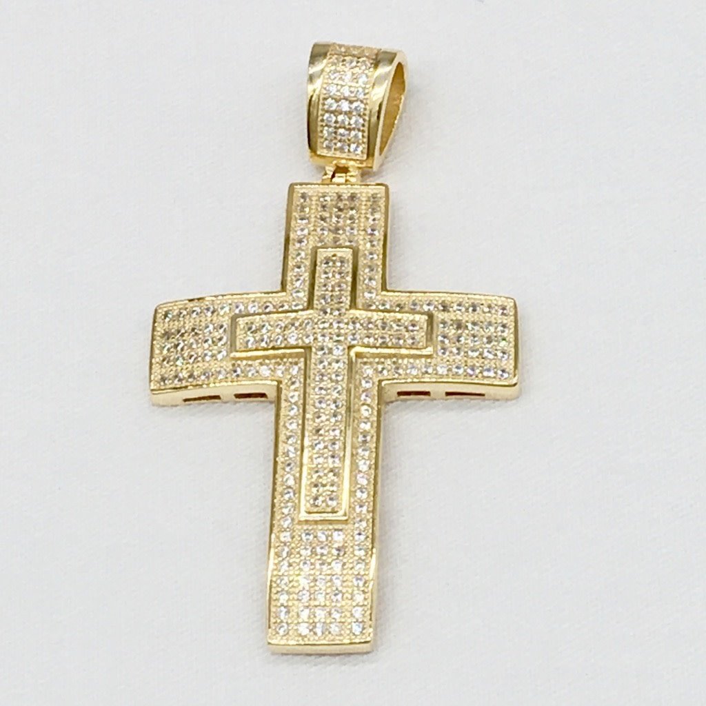 Z1397 24X31mm. Gold Plated Cross