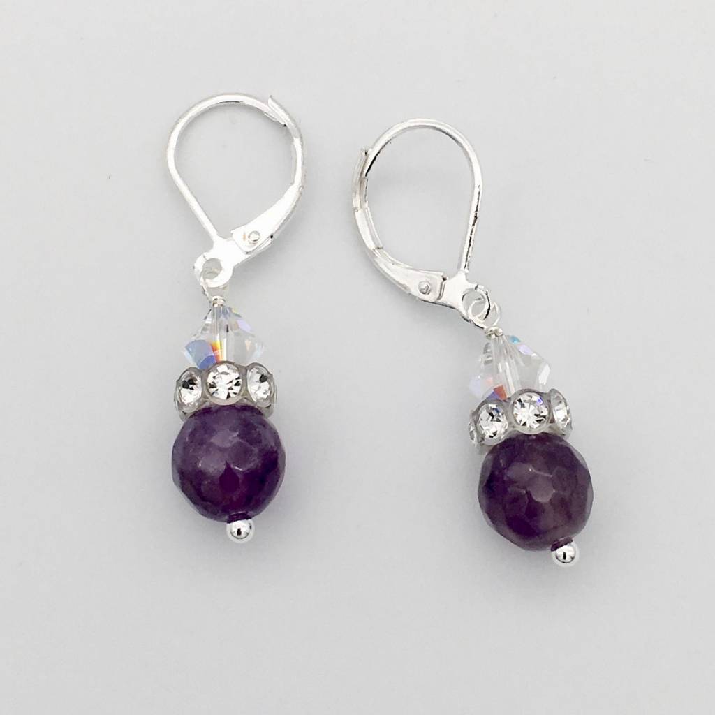 ST1346  Amethyst Earrings