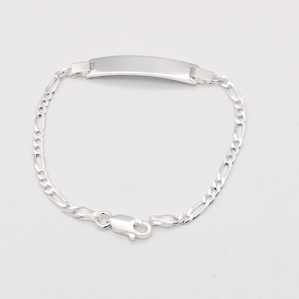 CH789BL Figaro ID Bracelet 6"