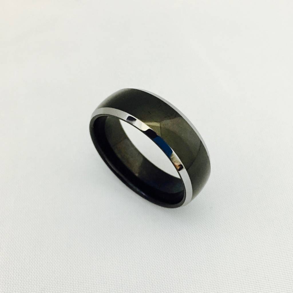 T770 8mm. Black Plated Tungsten Ring