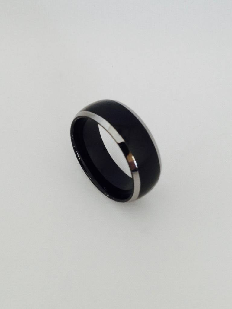 T770 8mm. Black Plated Tungsten Ring