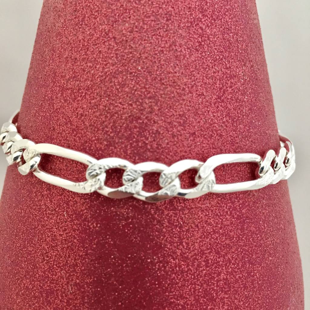 S1137BL 6.7x 8" Figaro  Pave Bracelet