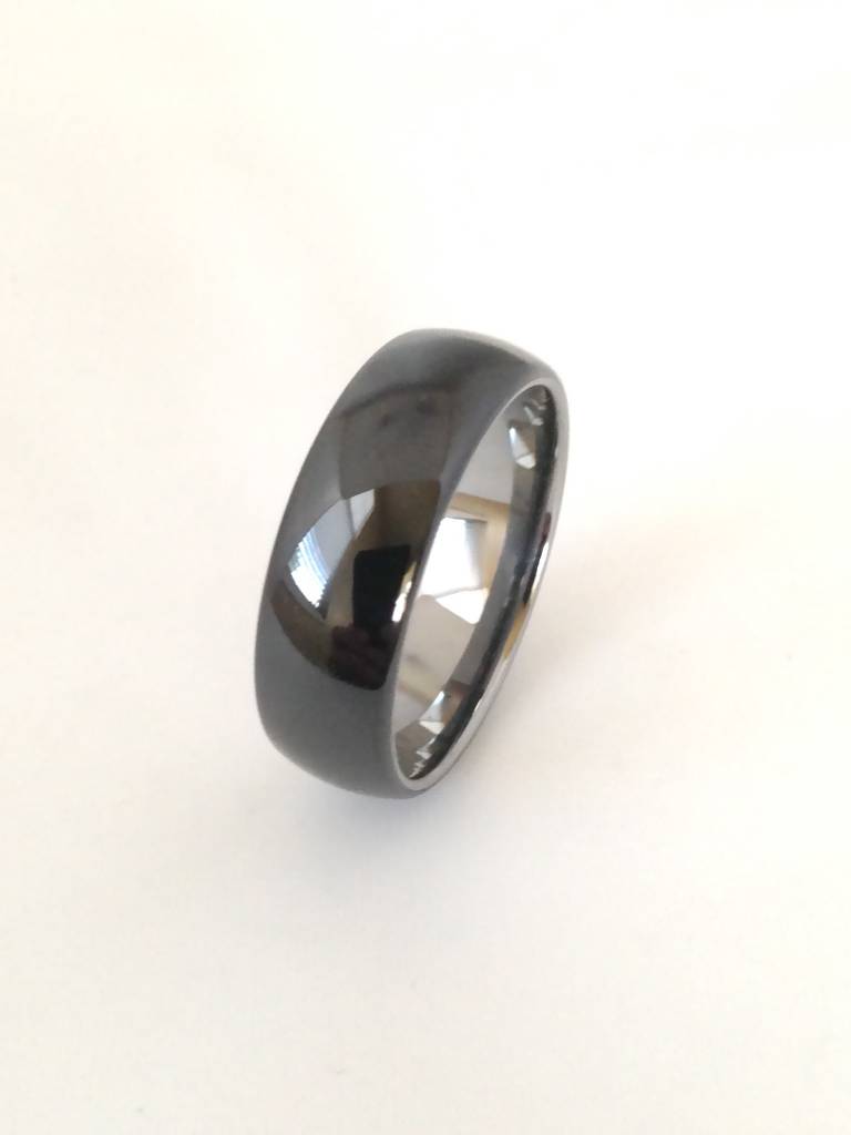 T780 8mm. Black Plated Tungsten Ring