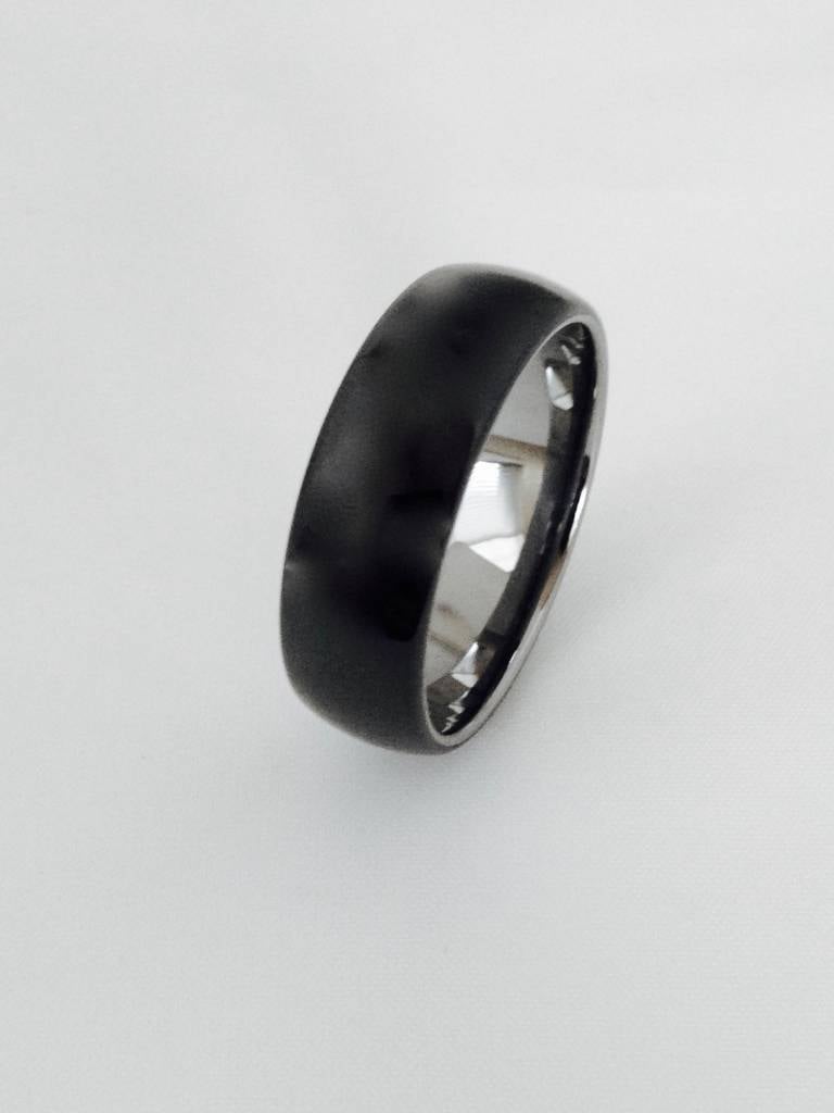 T780 8mm. Black Plated Tungsten Ring