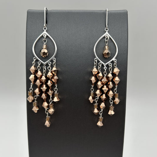 C1259ER Rose Gold Earrings 3"