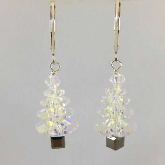 C1105ER Christmas Clear Earrings