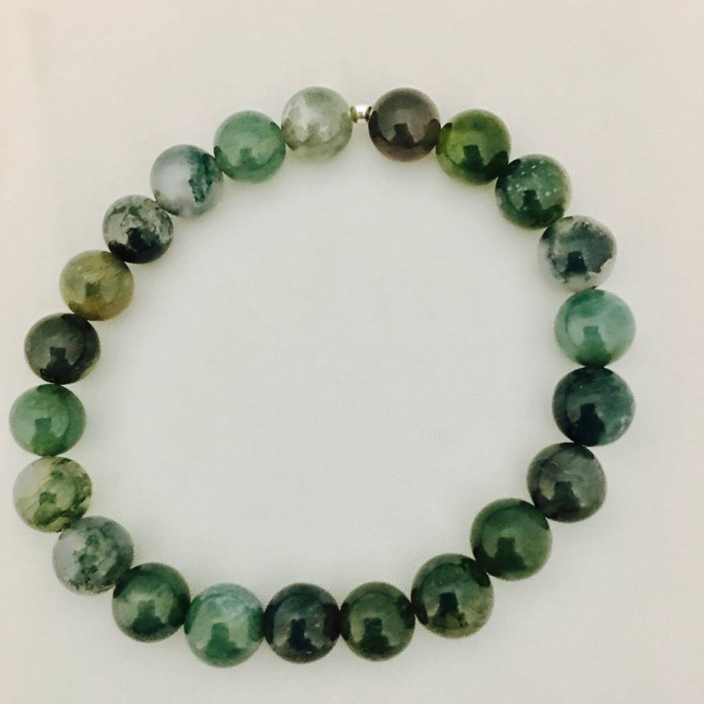 20-25gr Gemstone Moss Agate Bracelet 6 5 Inch at Rs 150/piece in Ahmedabad  | ID: 2851741877948
