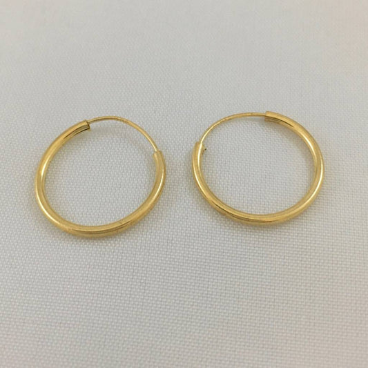 G02ER 14K 2.X15mm.Hoop Earrings