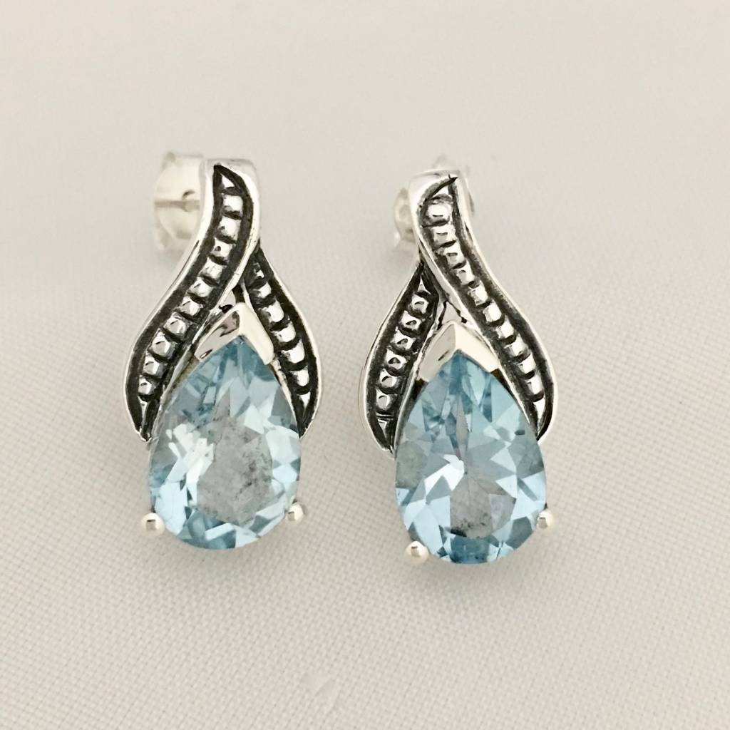 ST1267 Blue Topaz Earrings