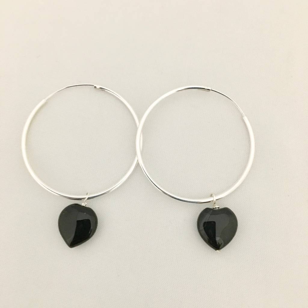 ST1282ER Hearts Hoops Onyx