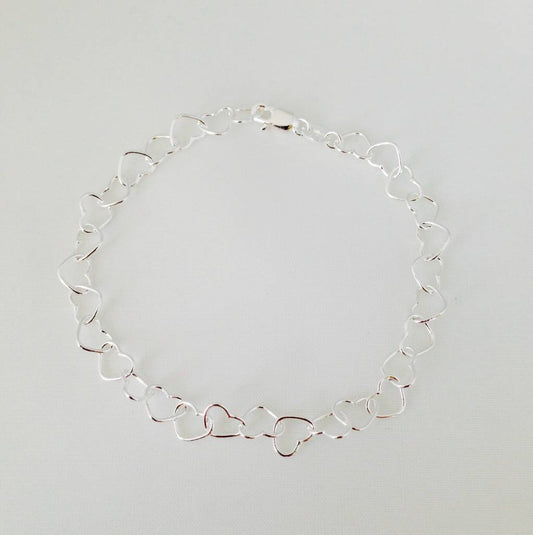 S842BL Hearts Bracelet 7"