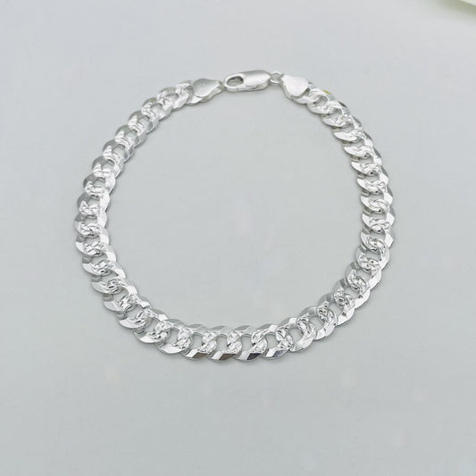 S1641 Curb Pave Bracelet 8mm. x 9"