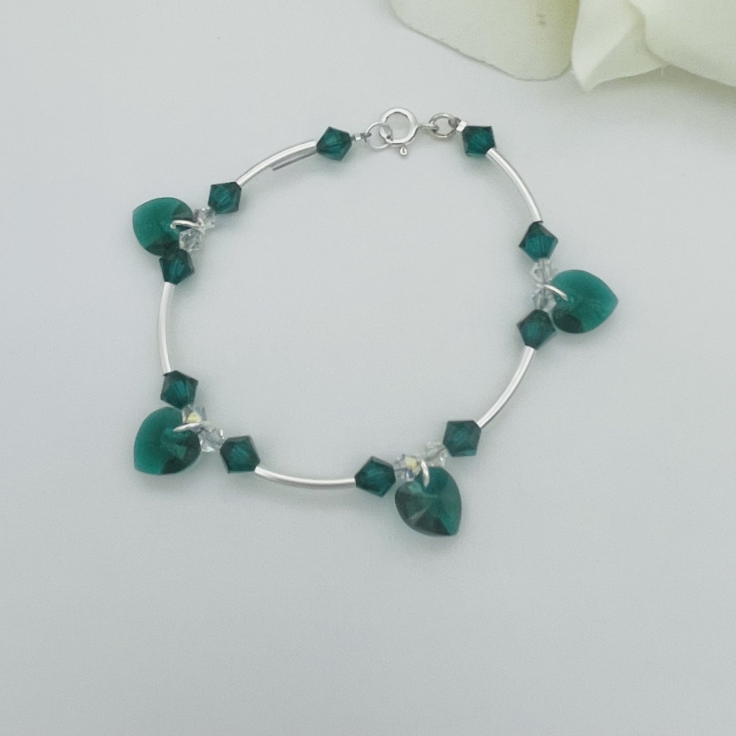 C1244BL Hearts Emerald 7"