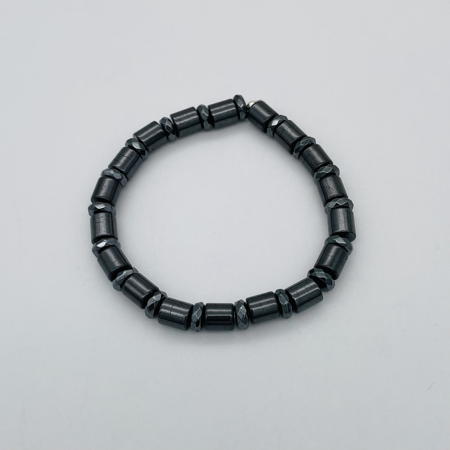 Ch950  Hematite With Magnets Bracelet 6"