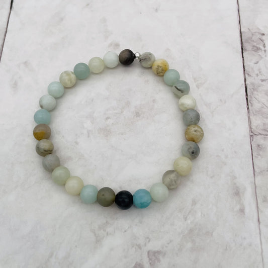 ST1788 Amazonite Bracelet 6mm.X6.5"