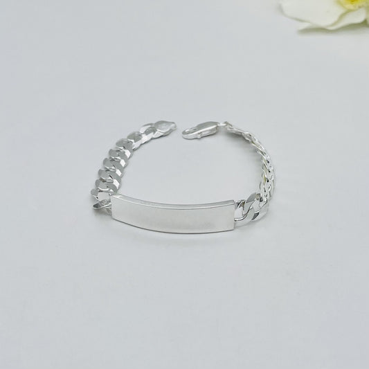 S1652BL Curb Link ID Bracelet 7mm. x 7"