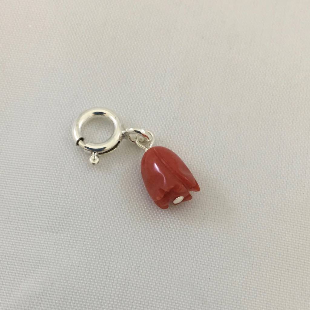 ST1303 Red Dyed Bamboo Coral Charm