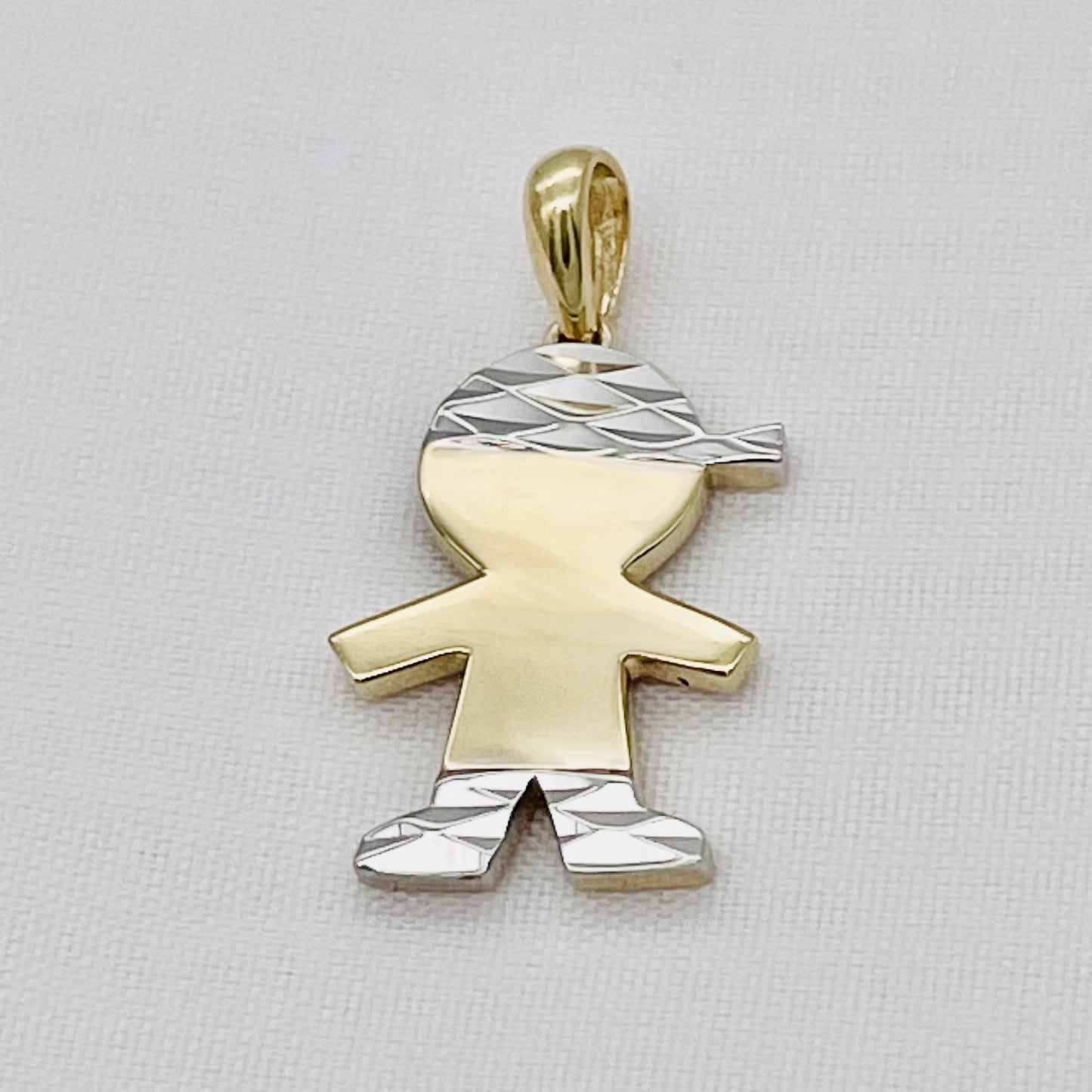 G196P 14K Gold Boy Pendant