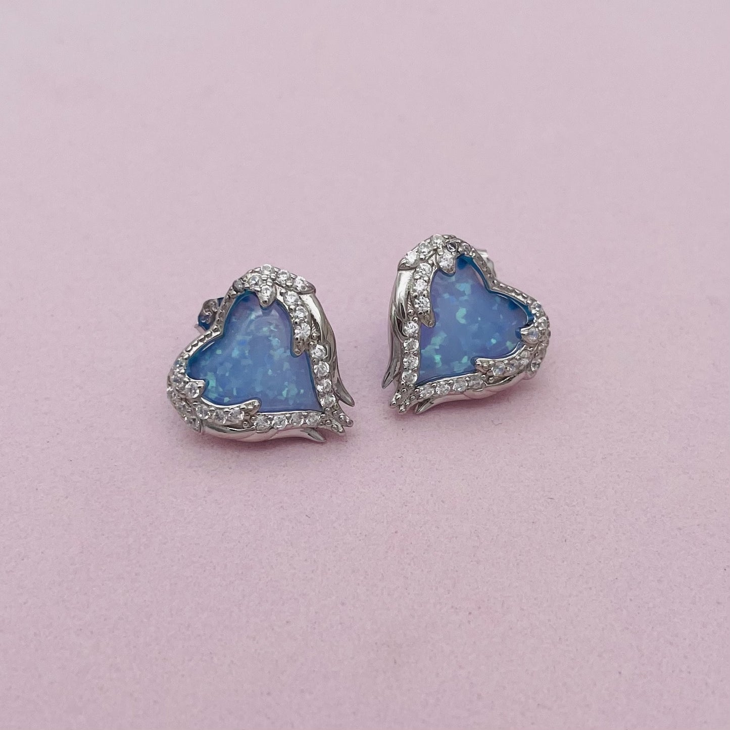 Z1635 Opal Earrings Blue