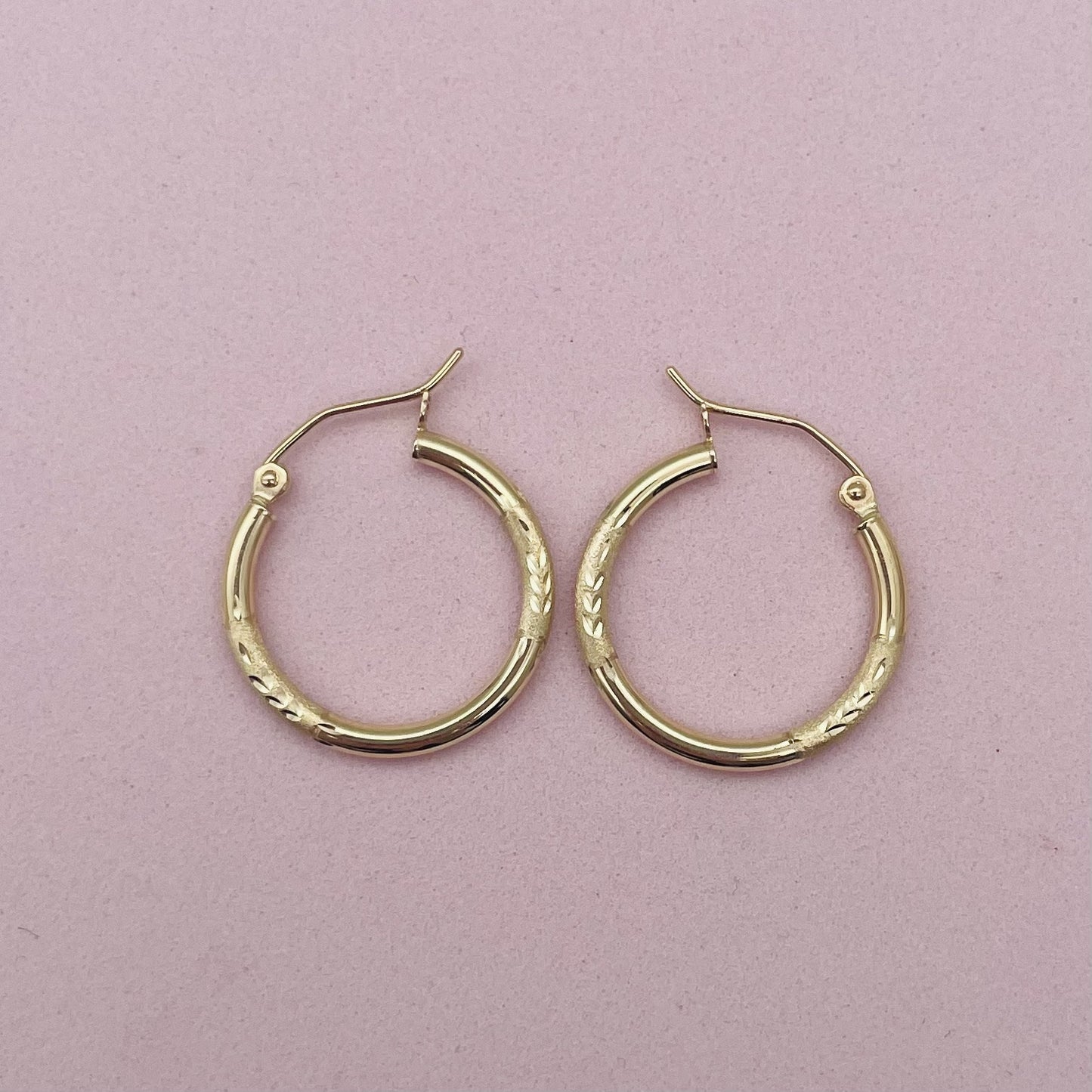 G-141 14K G 2mm.X 20mm. Hoops