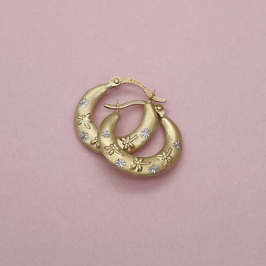 G251  14K Gold Hoops  15mm.