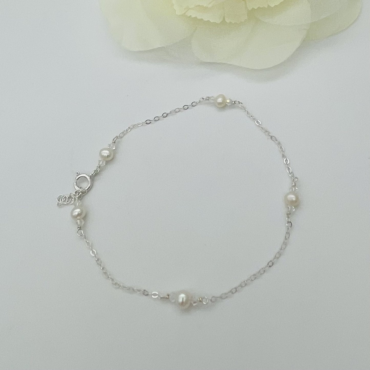 SH909  Pearls  Anklet 10"