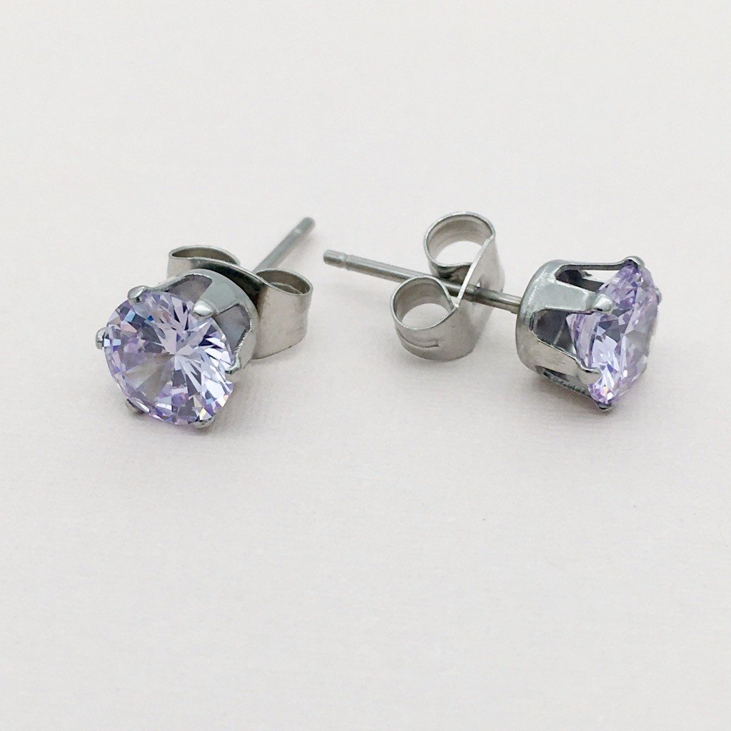 SS1314 6mm Lilac Earrings