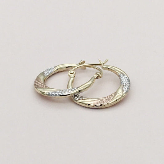 G-22 16X18mm. 14K Gold Hoops  .65 gr