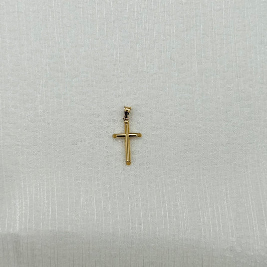 G182P 14K Gold 25x17mm Cross Pendant