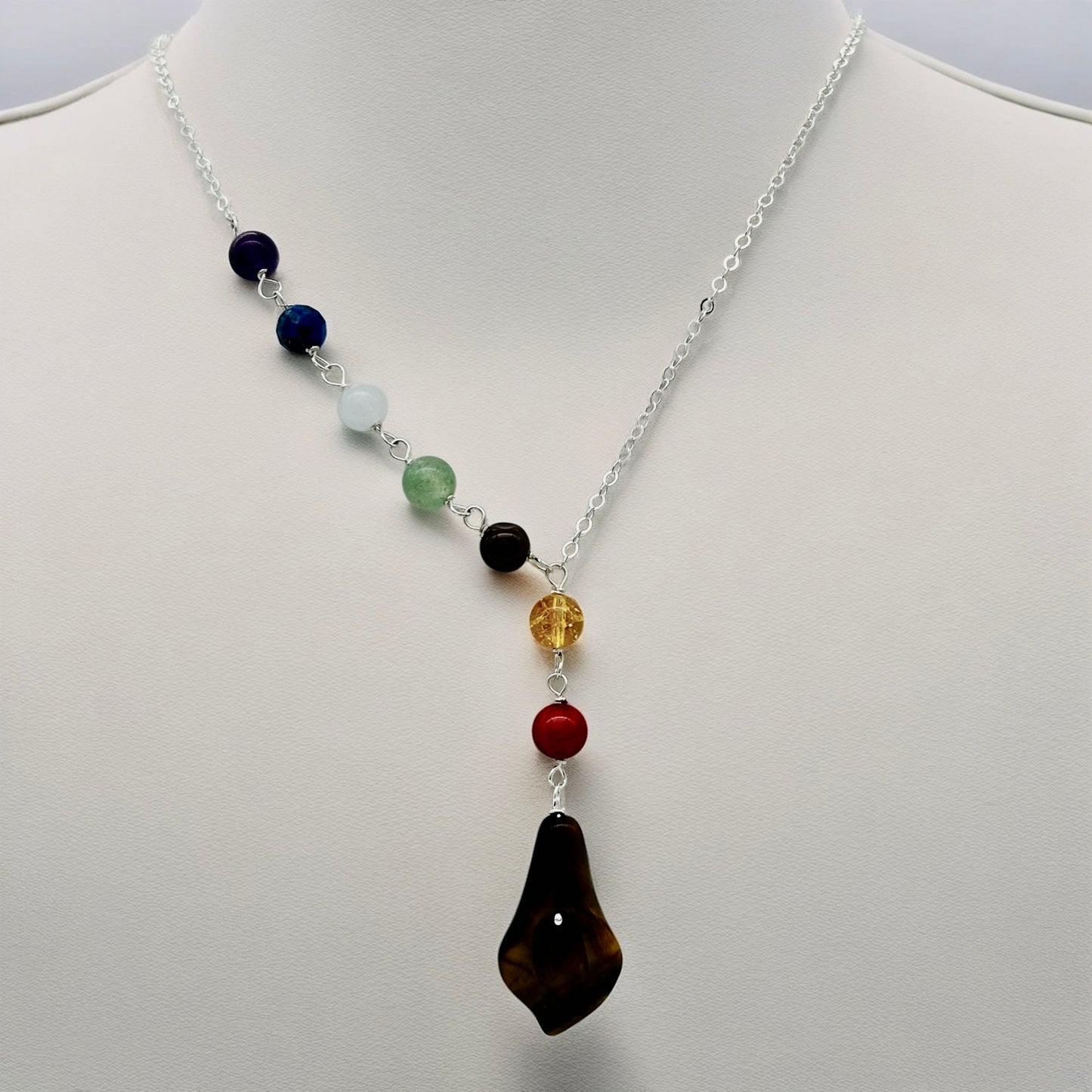 ST1937 NL Chakra Necklace 18"