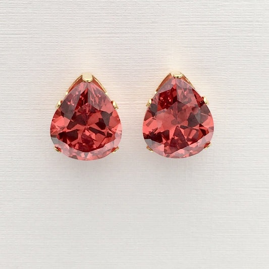 SS950 13X 10 mm. Red Earrings GP