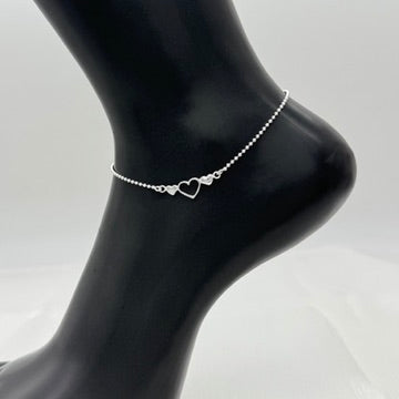 S1830 Hearts Anklet 10"