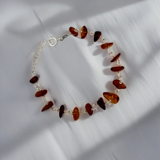 St1933 Amber Bracelet 7.5"