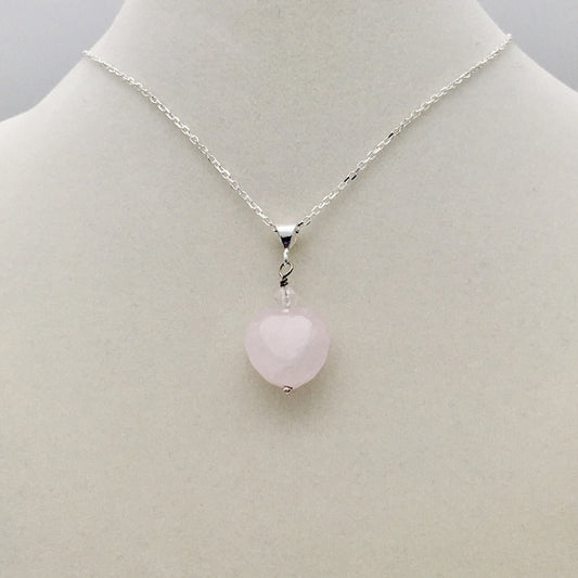 ST-1094  Necklace 18"  Rose Quartz