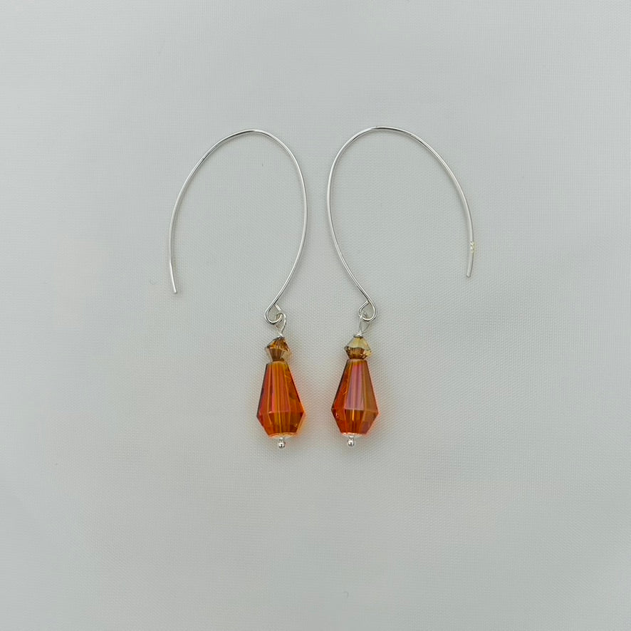 C1434ER Orange Drop Earrings