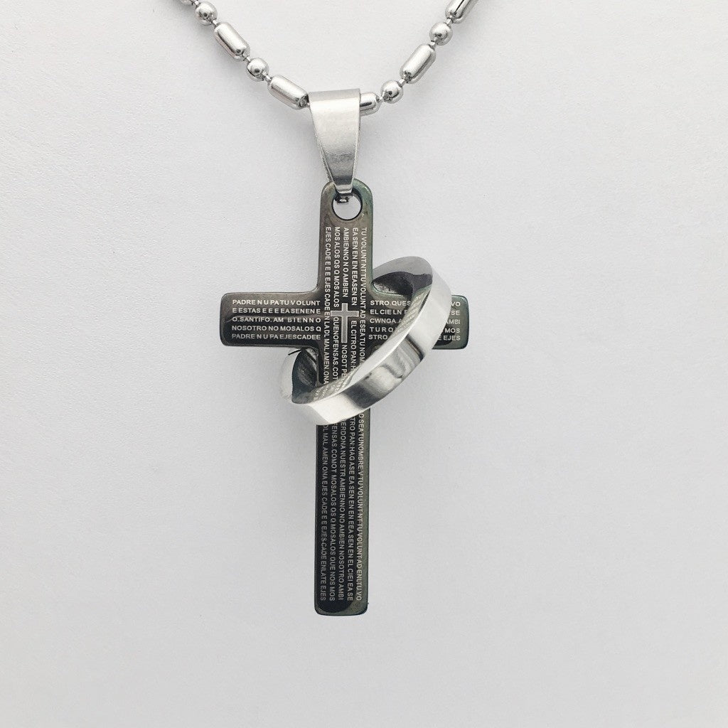 SS1100 Black Cross W/ Ring