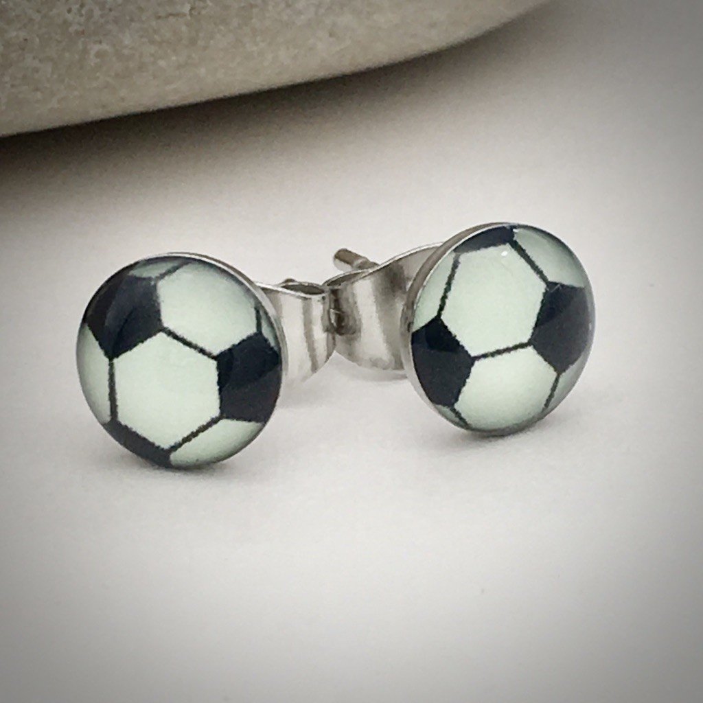 SS1048ER Soccer Ball Earrings