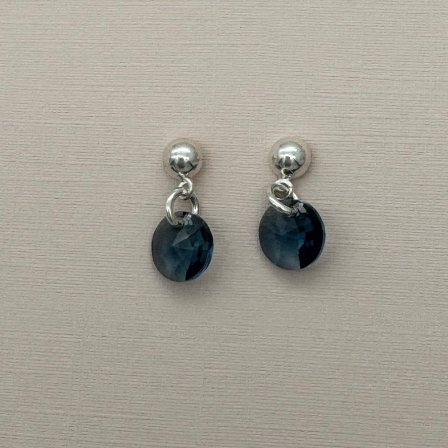 C1437 Indigo Rivoli Earrings