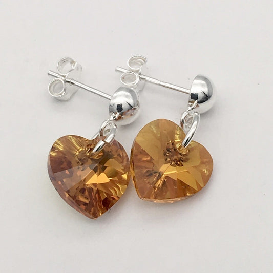 C861 Heart Post Earrings