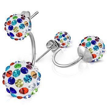 SS928 Colorful Double Side Stud Earrings