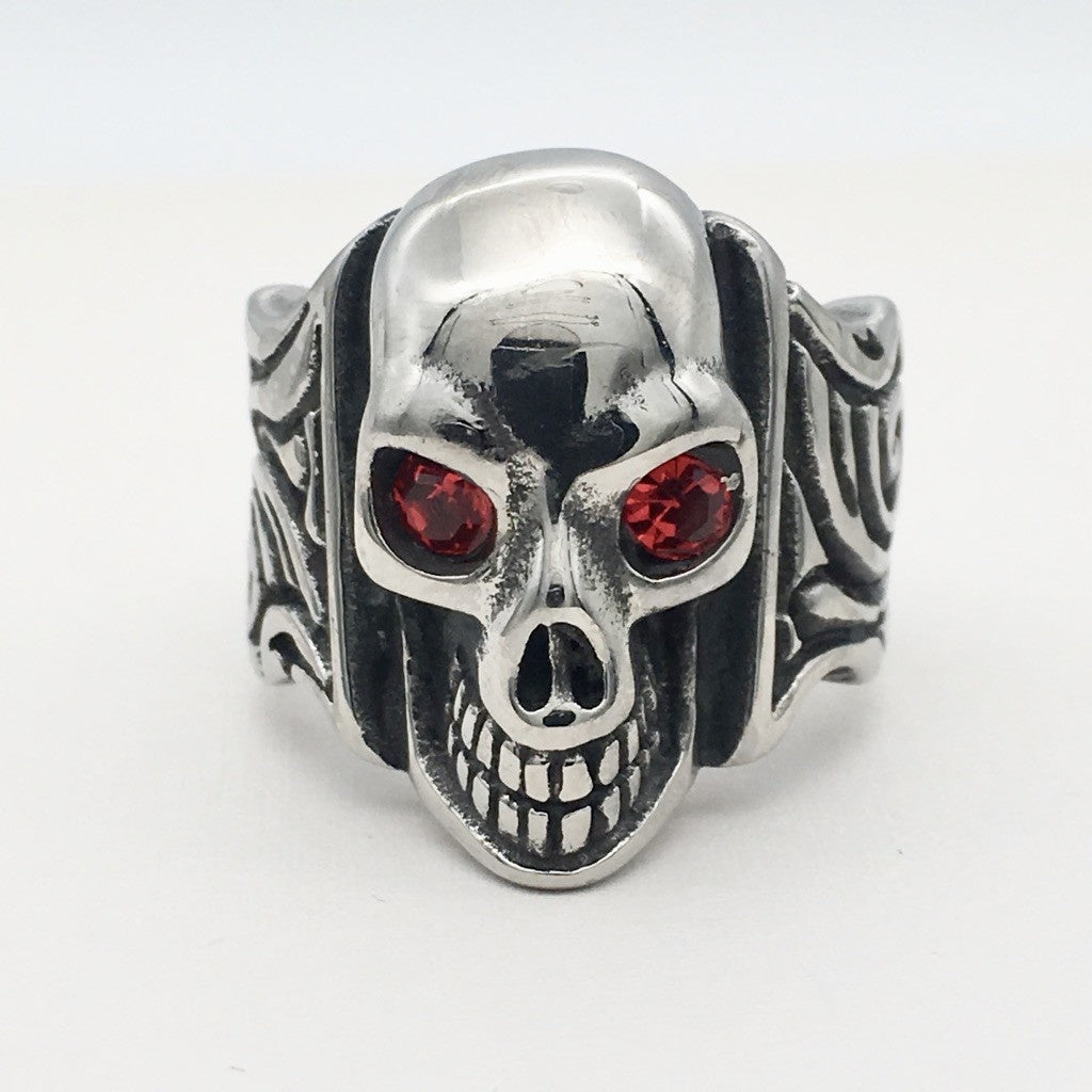 SS1075 Skull Biker Ring