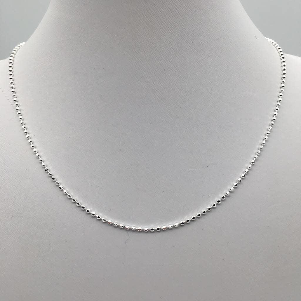 S1378 1.5X16" Diamond Cut Beaded Chain