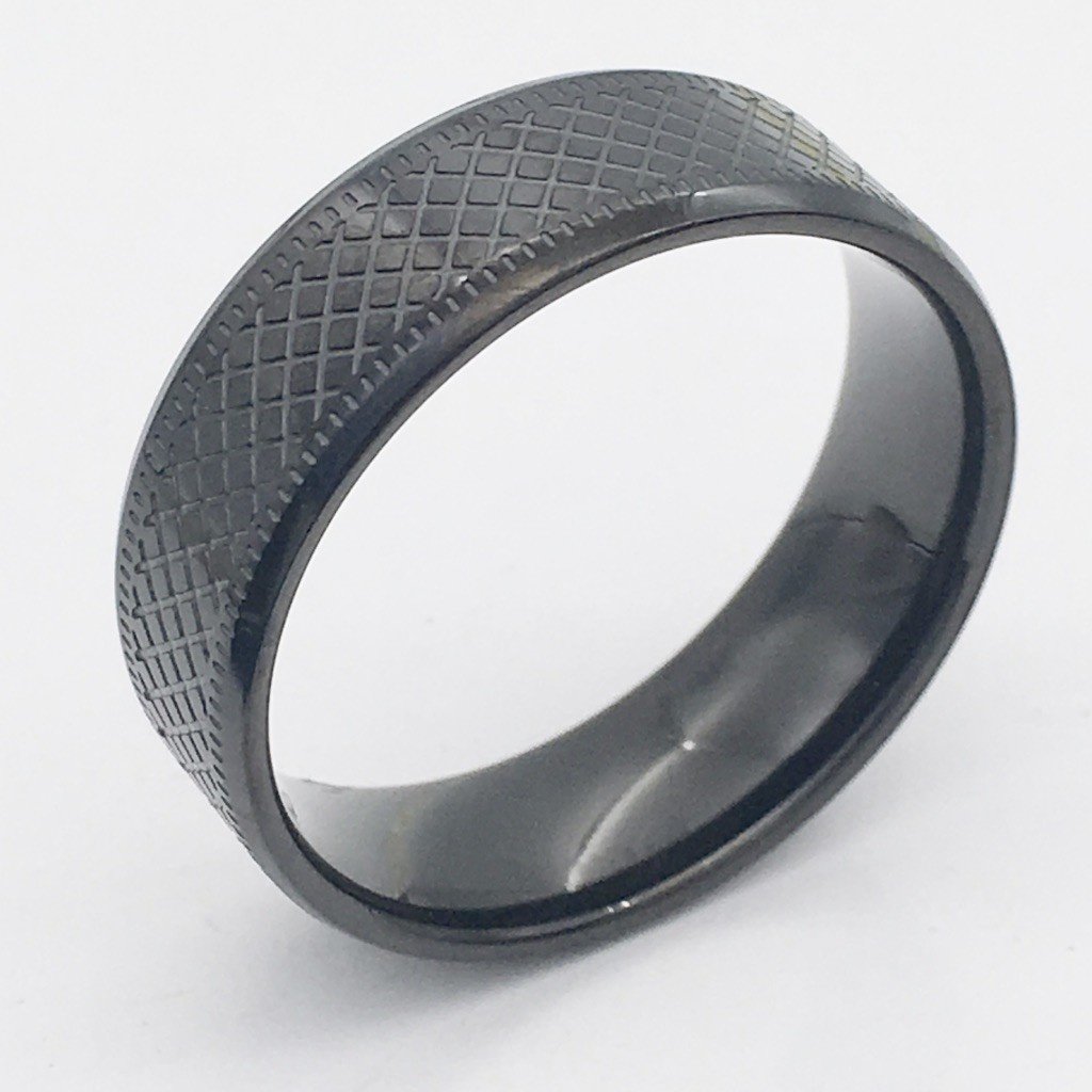 SS1037 8mm. Black Ring