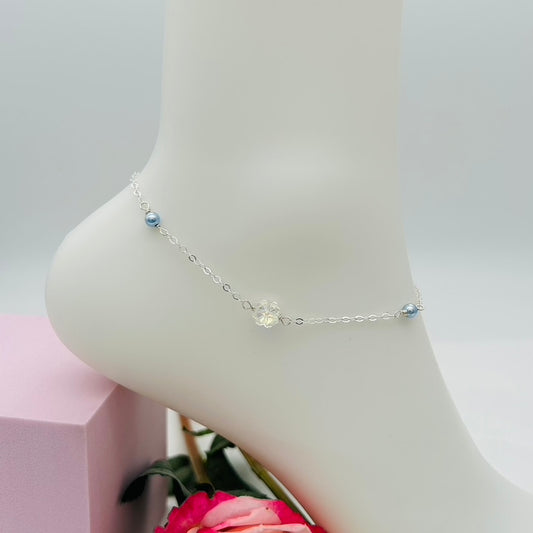 C1433 Clover Anklet 10"