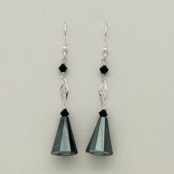 C1436ER Black Bells Earrings