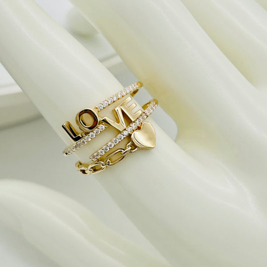 G392 14K Gold Love Ring